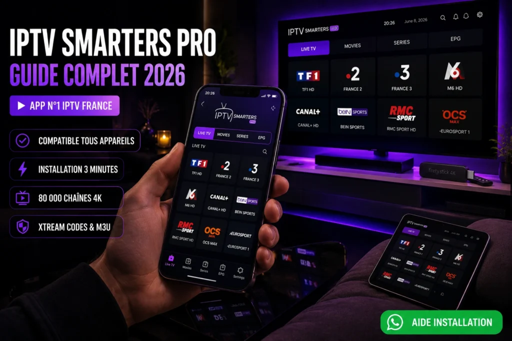 IPTV Smarters Pro guide complet 2026 installation IPTV France