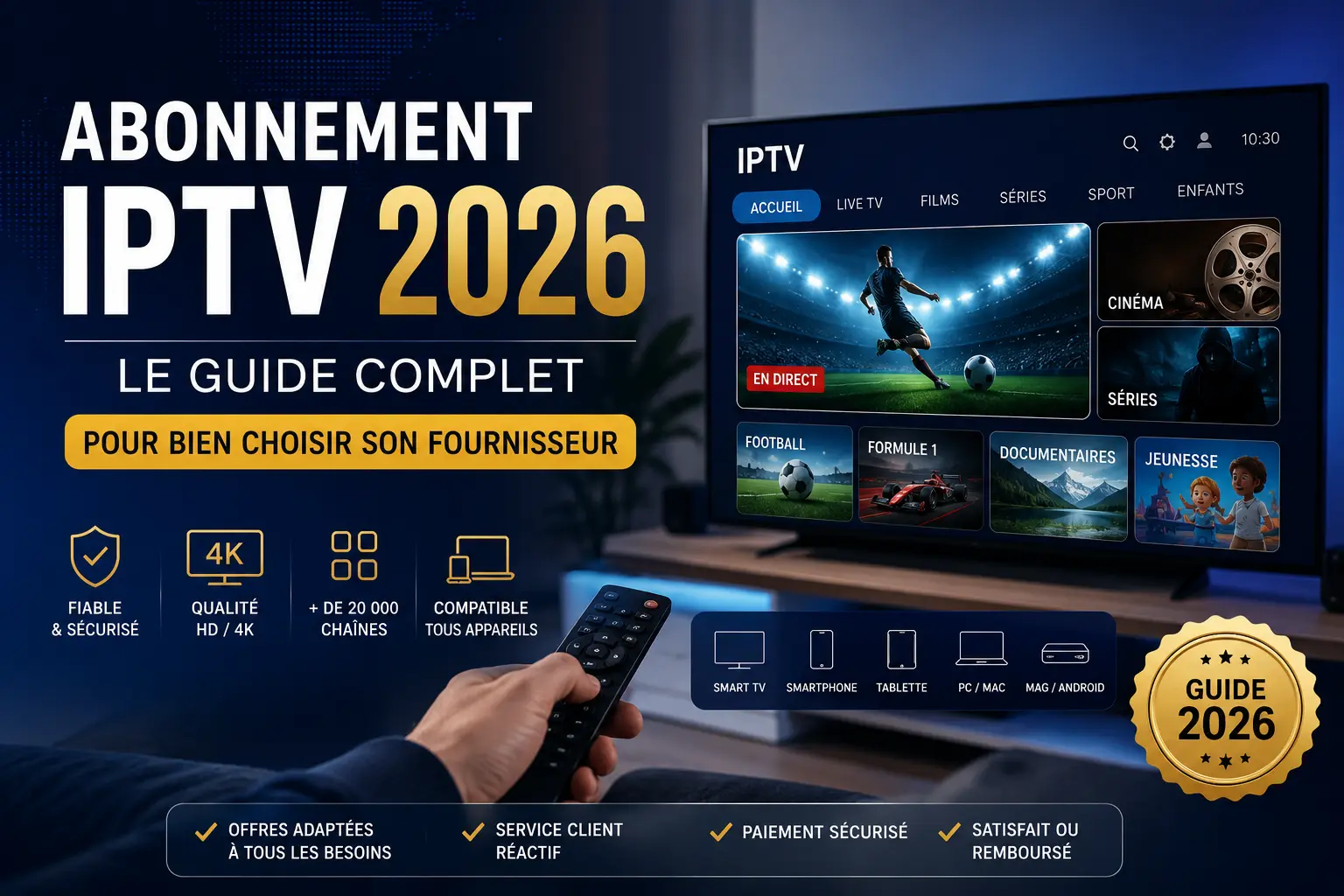 Guide complet abonnement IPTV 2026
