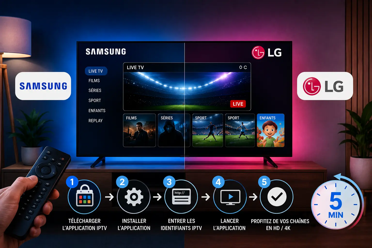 Installation IPTV Smart TV Samsung LG