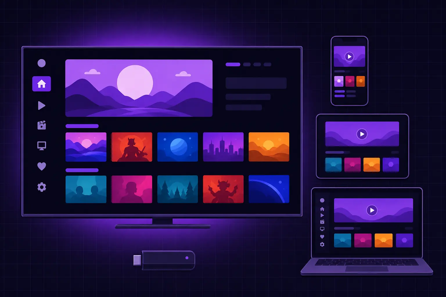 Abonnement IPTV Premium - Smart TV avec streaming 4K