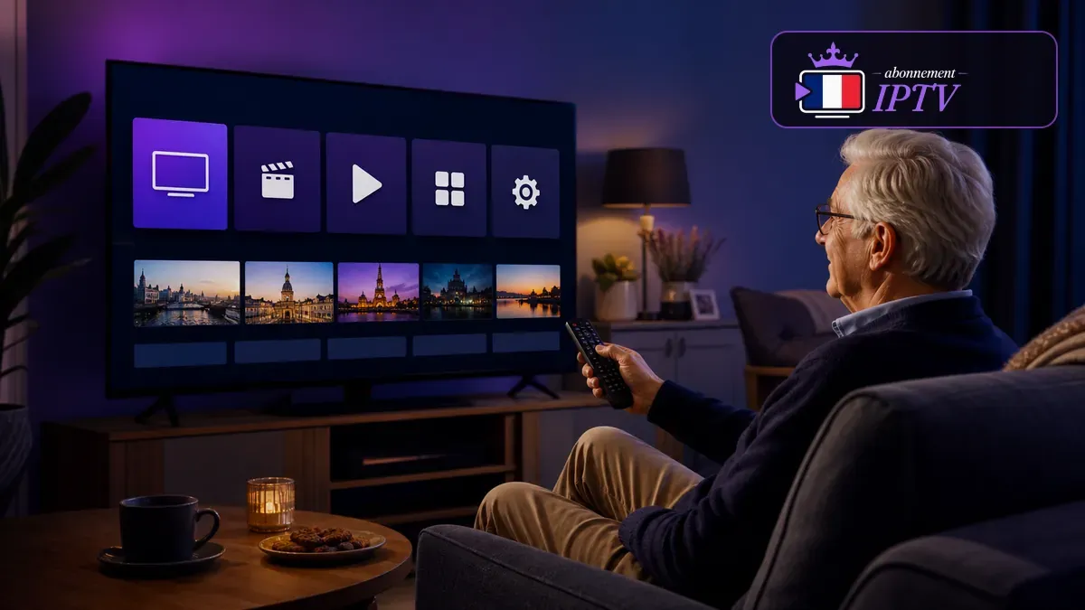 Abonnement IPTV seniors avec interface lisible et télécommande simplifiée