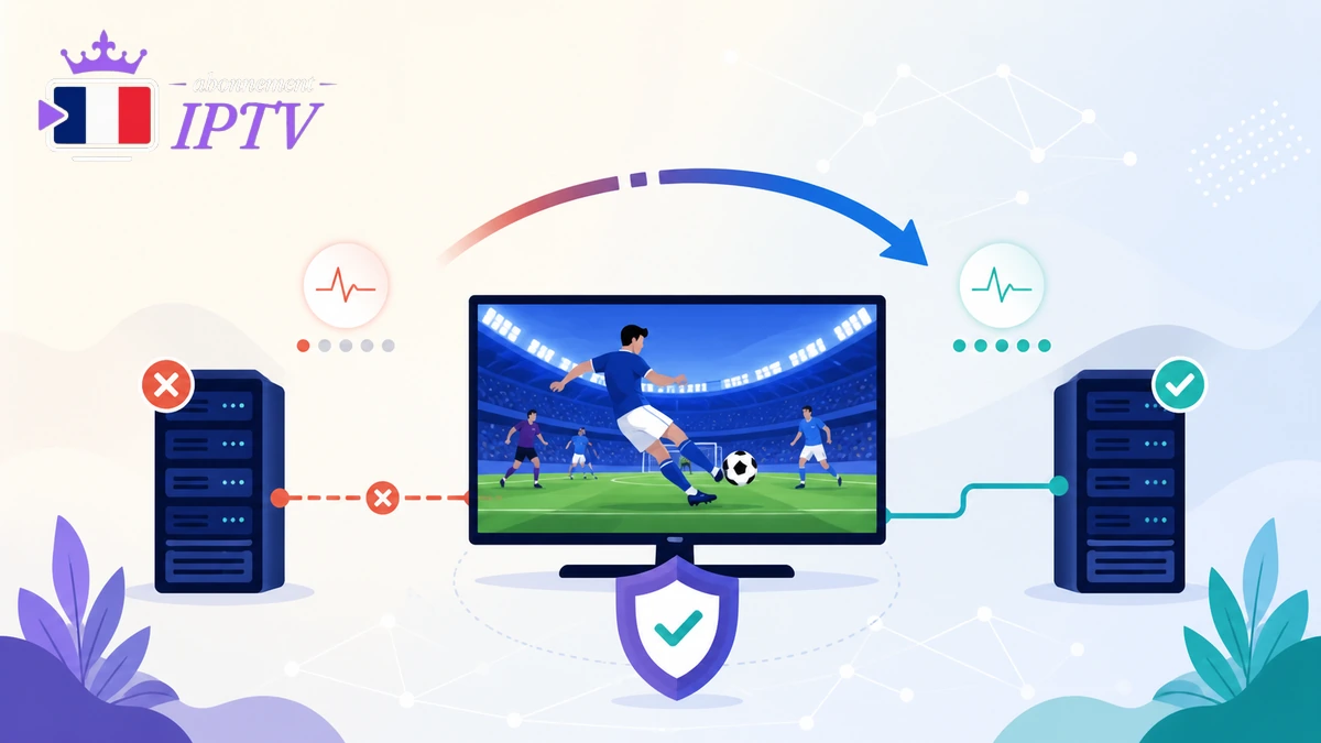 Serveur IPTV stable : bascule automatique d'un serveur défaillant vers un serveur de secours