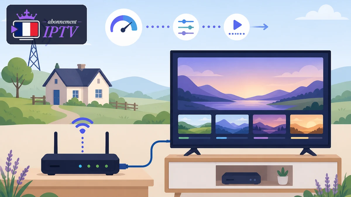 IPTV en zone rurale avec routeur et réglages de débit