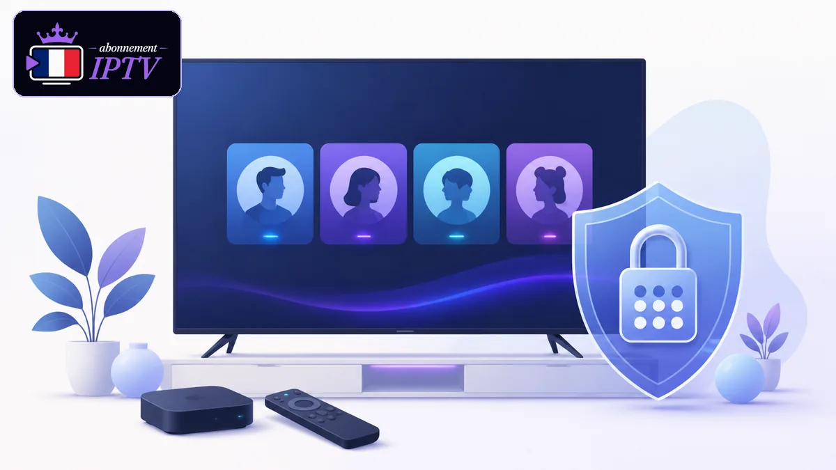 Téléviseur partagé protégé par profils et code PIN