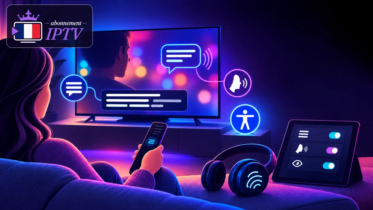 Sous-titres IPTV et options d’accessibilité sur téléviseur et appareils
