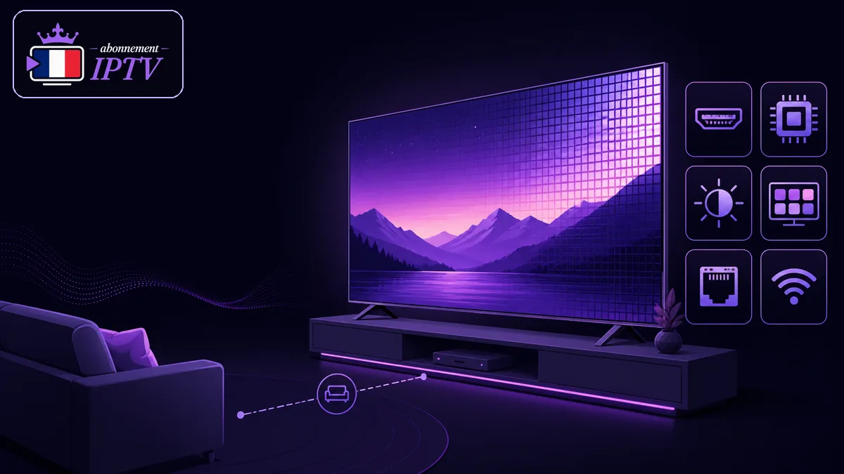 Téléviseur IPTV 4K comparé selon dalle et compatibilité