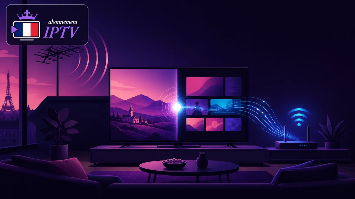 TNT et IPTV réunies sur un téléviseur avec antenne et routeur